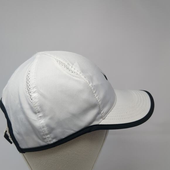 Nike Featherlight Strapback Hat White One Size Adjustable Swoosh Dri-Fit - Picture 5 of 10